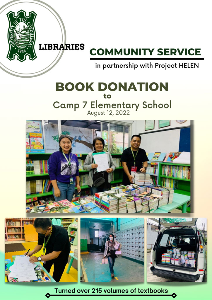 Book Donation: Camp 7 Elementary School, Baguio City