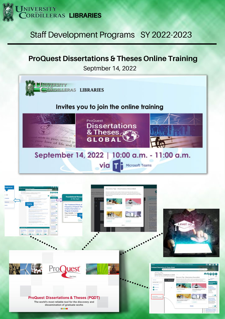 ProQuest Dissertations & Theses Online Training