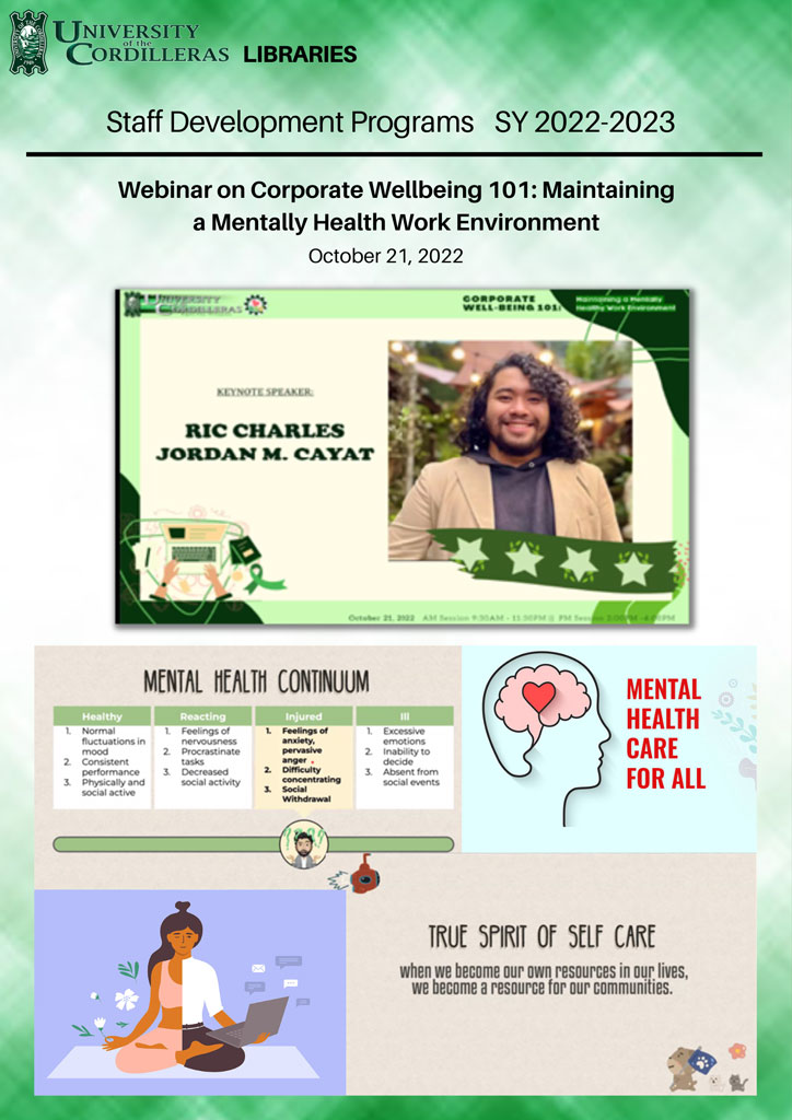 Webinar on Corporate Wellbeing 101: Maintaining a Mentally Health Work Environment